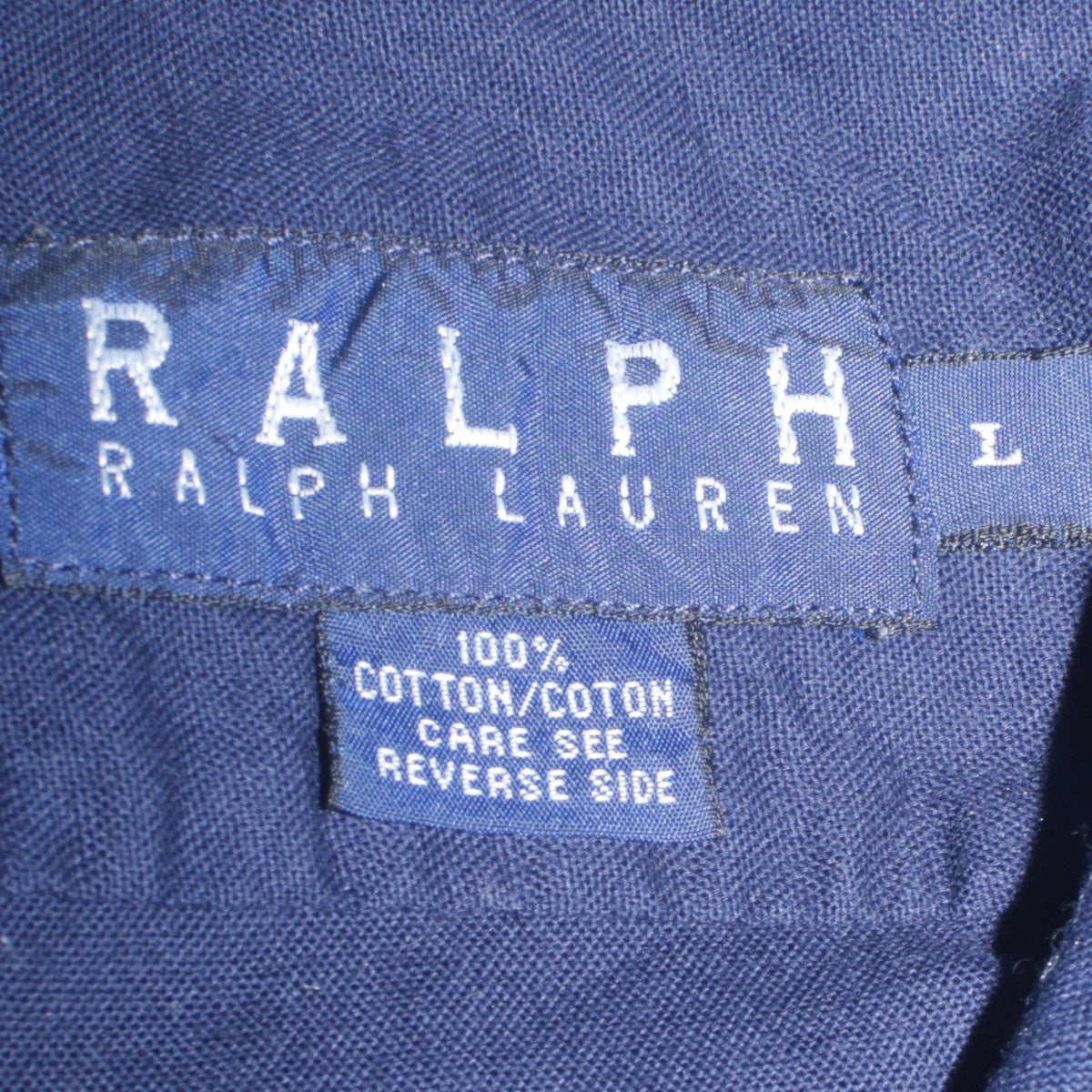 Ralph Lauren Boys Blue Long Sleeve Cotton Button-Up Shirt Size L