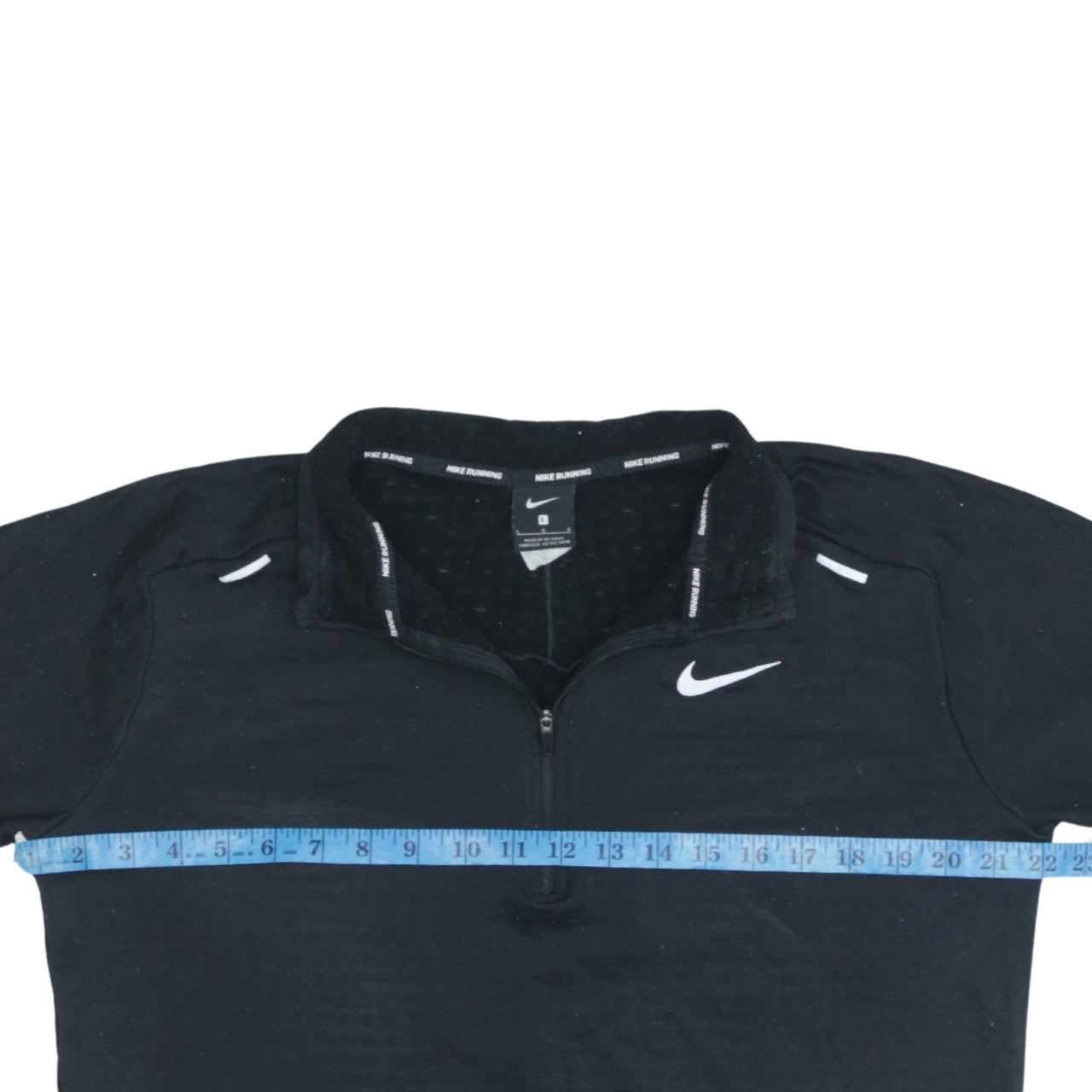 Nike Men's Black L 1/4 Zip Running Sweatshirt Athletic Pullover