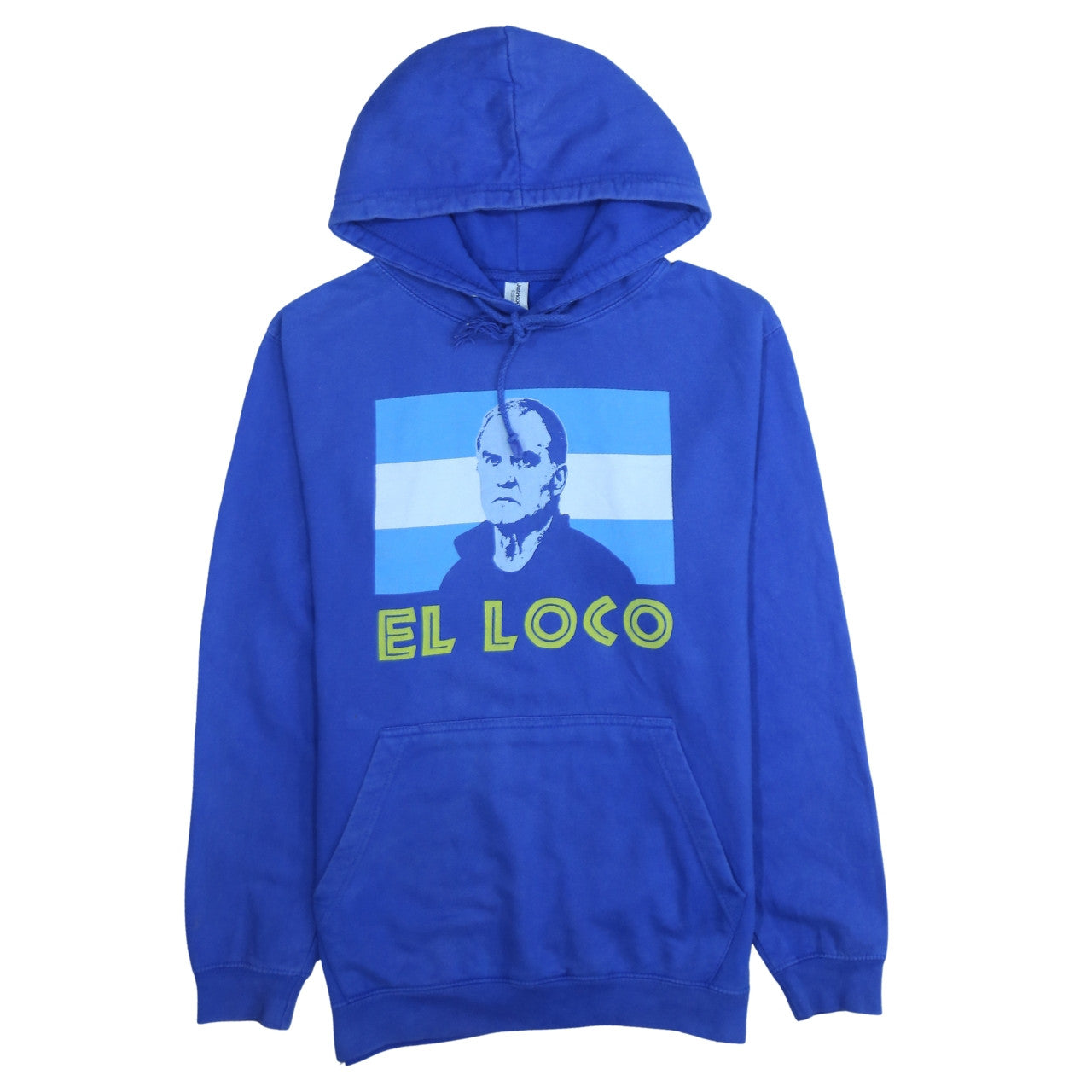 Just Hoods AWDis Mens Blue El Loco Pullover Hoodie Medium