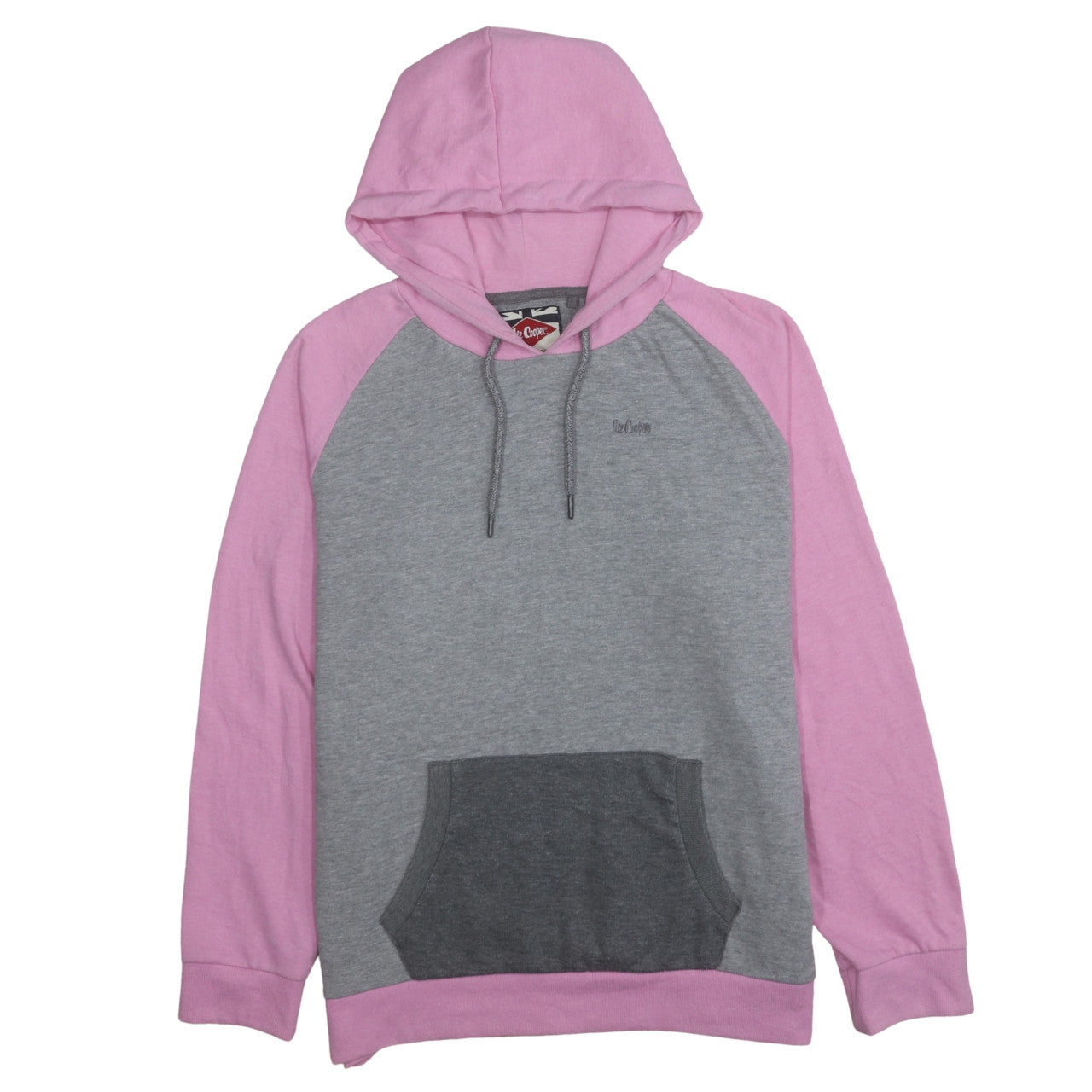 Lee Cooper Women’s Pink & Grey Pullover Hoodie Size 18 Cotton Blend