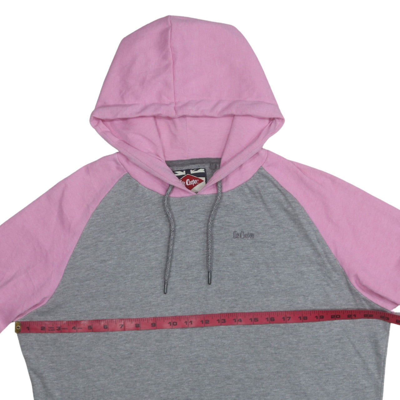 Lee Cooper Women’s Pink & Grey Pullover Hoodie Size 18 Cotton Blend