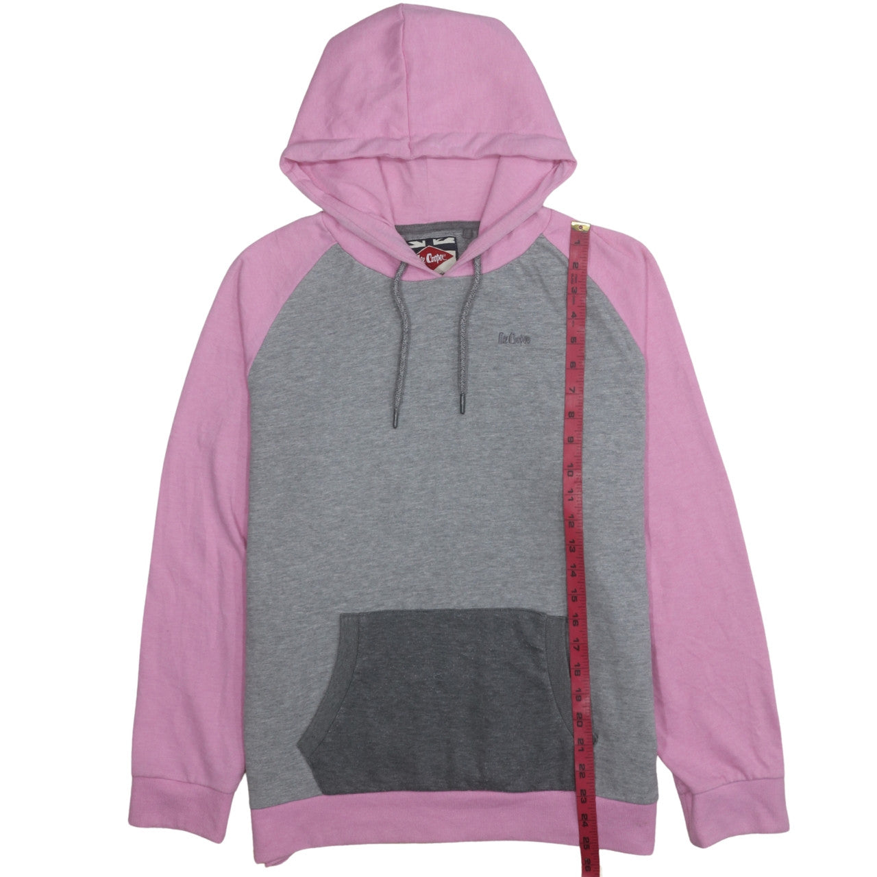 Lee Cooper Women’s Pink & Grey Pullover Hoodie Size 18 Cotton Blend