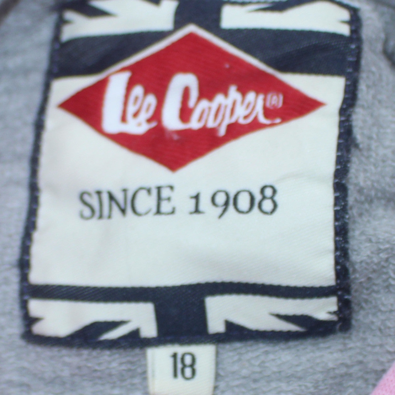 Lee Cooper Women’s Pink & Grey Pullover Hoodie Size 18 Cotton Blend