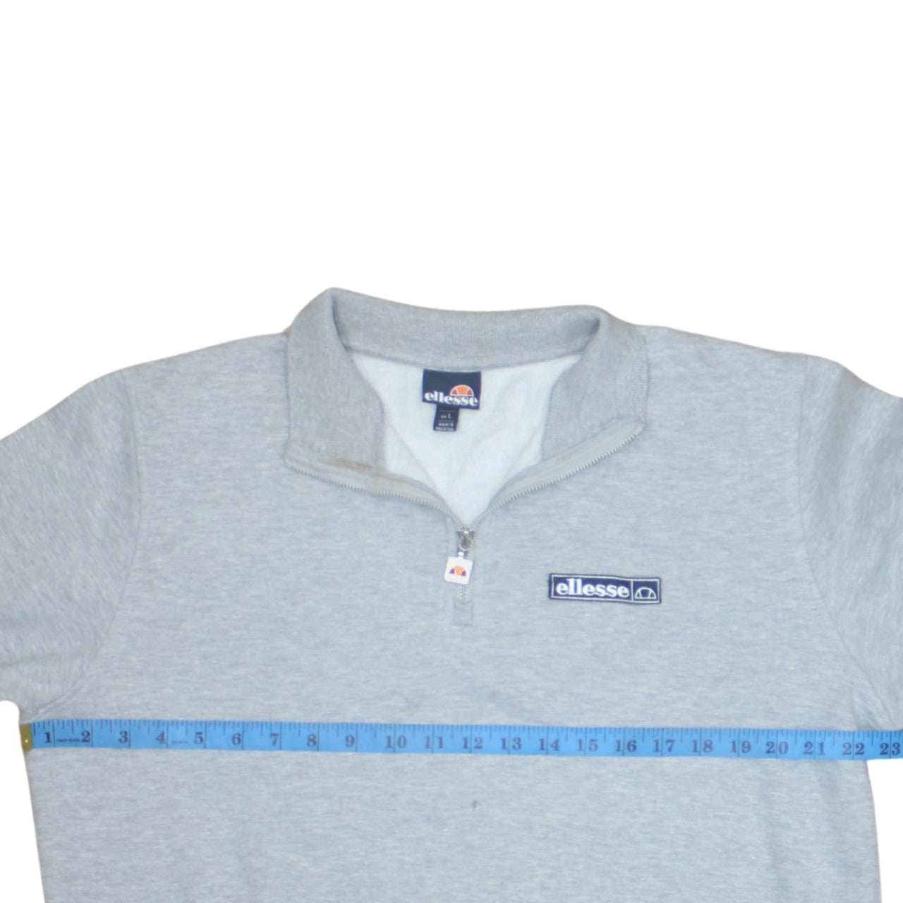 Ellesse Men's Grey 1/4 Zip Pullover Sweatshirt Size L