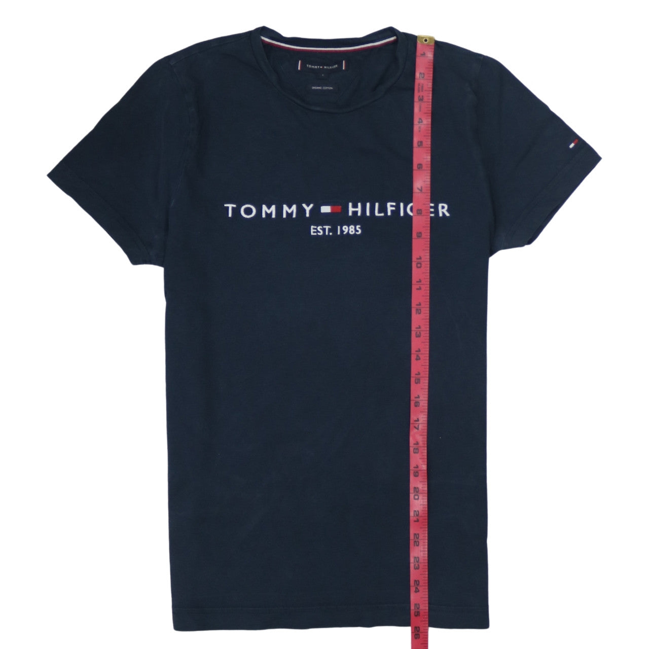 Tommy Hilfiger Men's Blue Organic Cotton Logo T-Shirt Size S