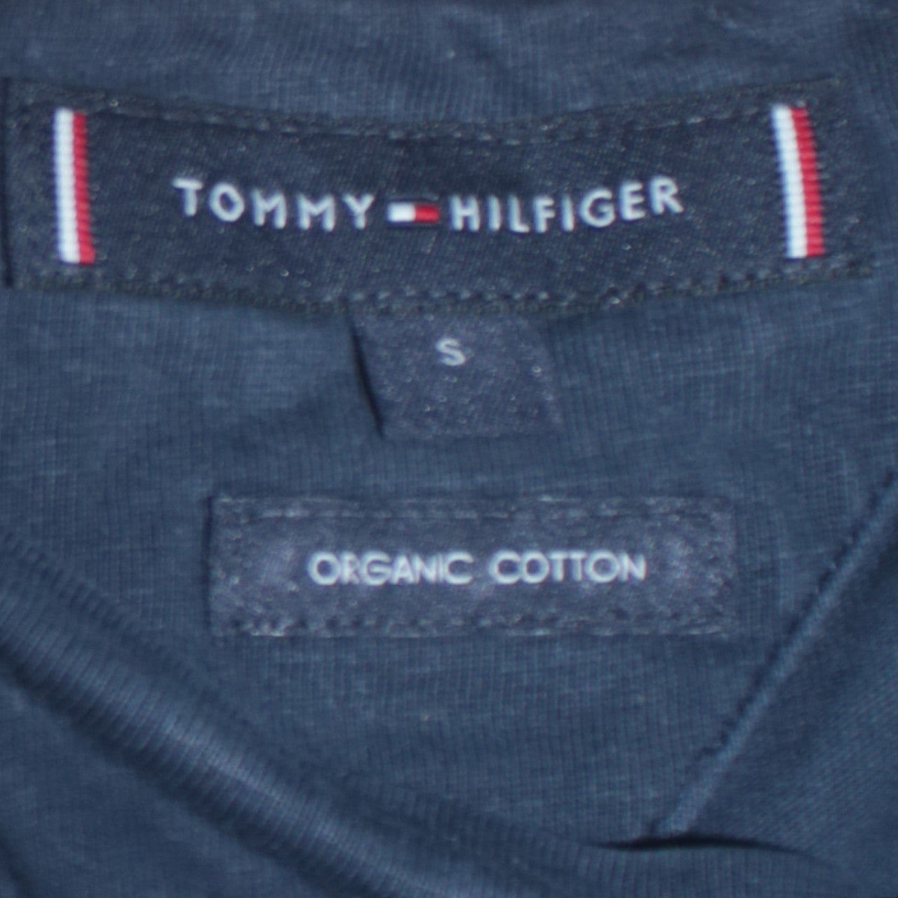 Tommy Hilfiger Men's Blue Organic Cotton Logo T-Shirt Size S