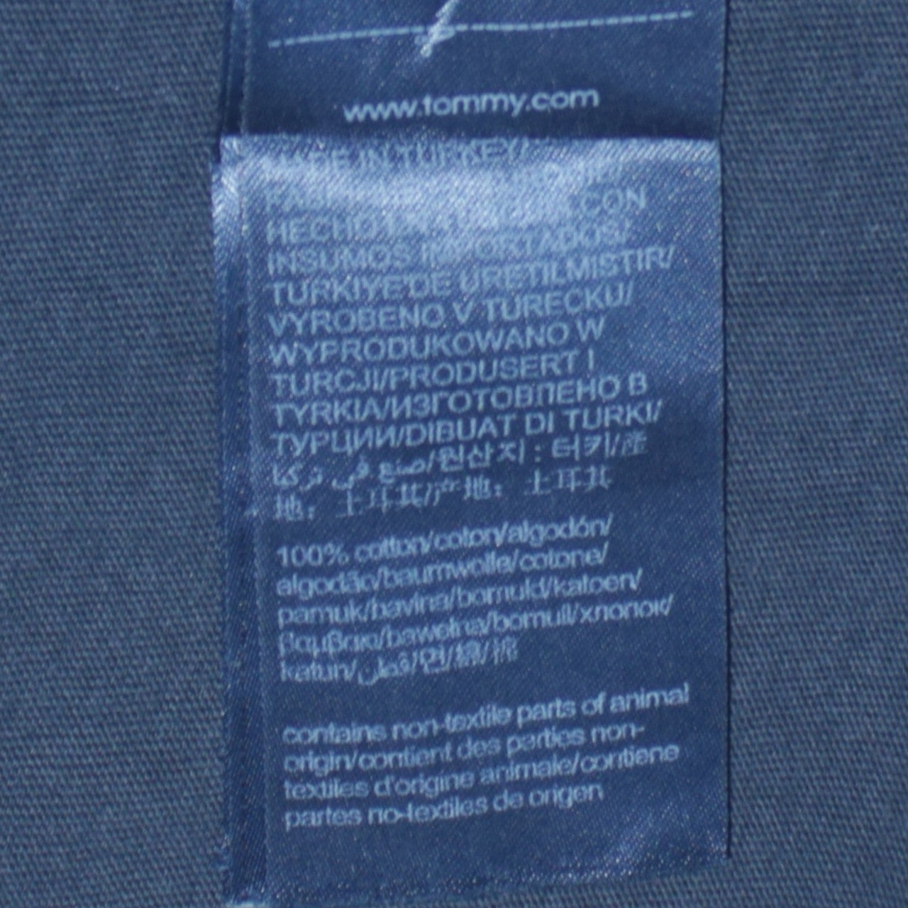 Tommy Hilfiger Men's Blue Organic Cotton Logo T-Shirt Size S