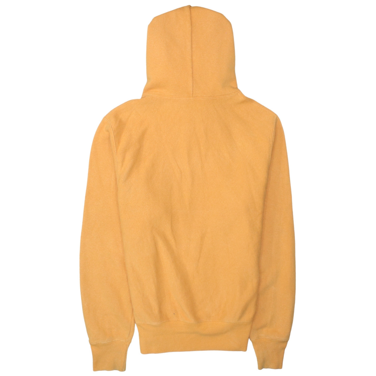 Champion Men's Yellow Reverse Weave Pullover Hoodie Small