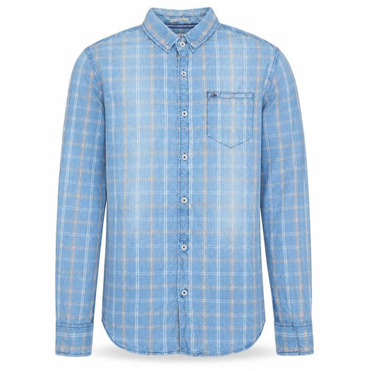 Hilfiger Denim Men's Blue Plaid Button-Up Shirt Size S