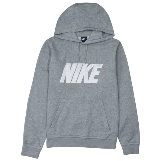 Nike Men's Grey Pullover Hoodie Medium Classic Logo Style