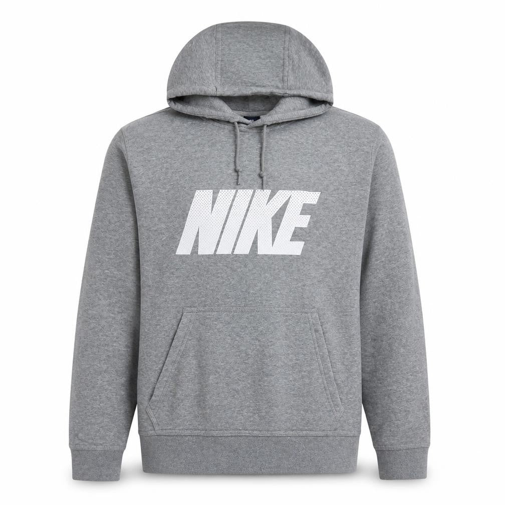 Nike Men's Grey Pullover Hoodie Medium Classic Logo Style