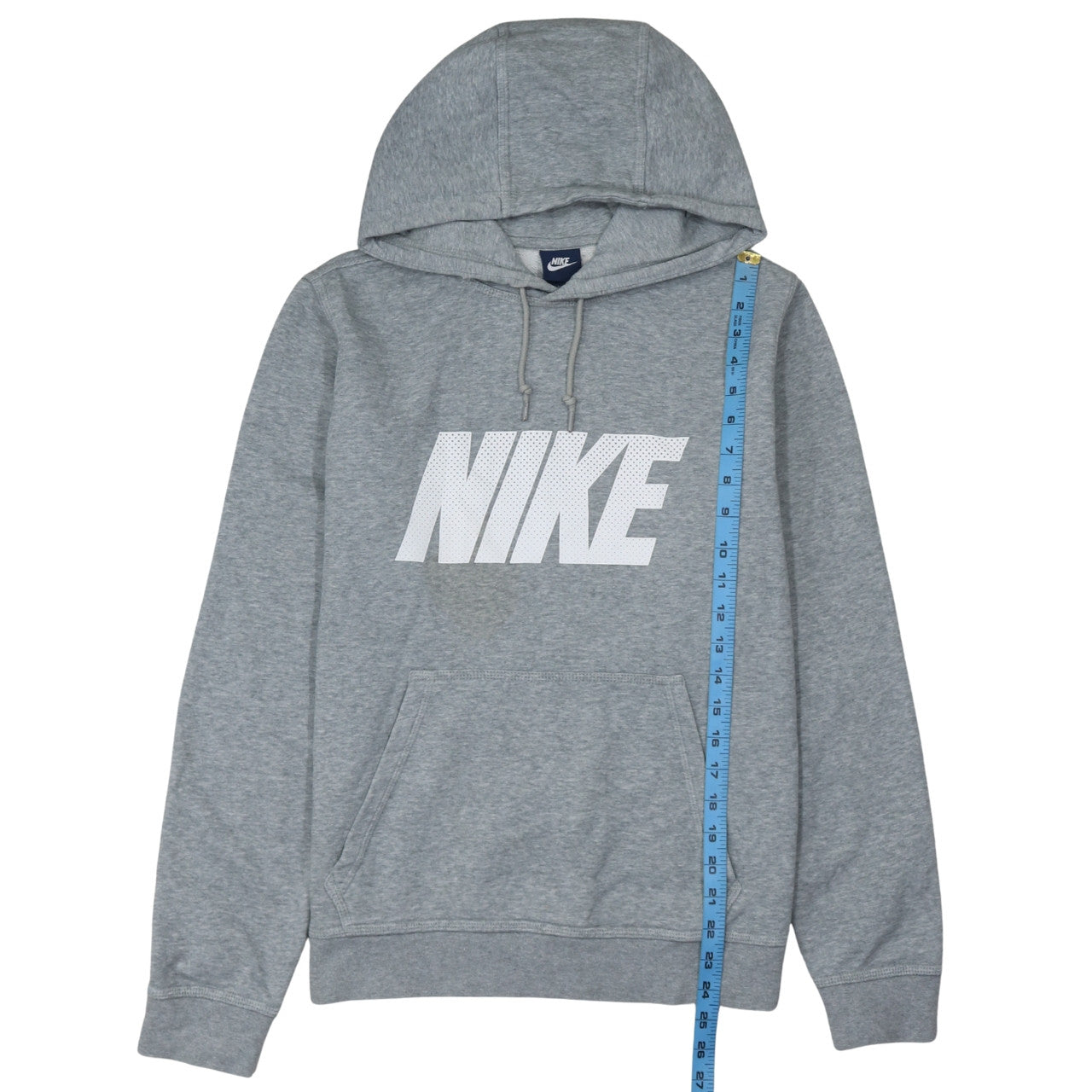 Nike Men's Grey Pullover Hoodie Medium Classic Logo Style