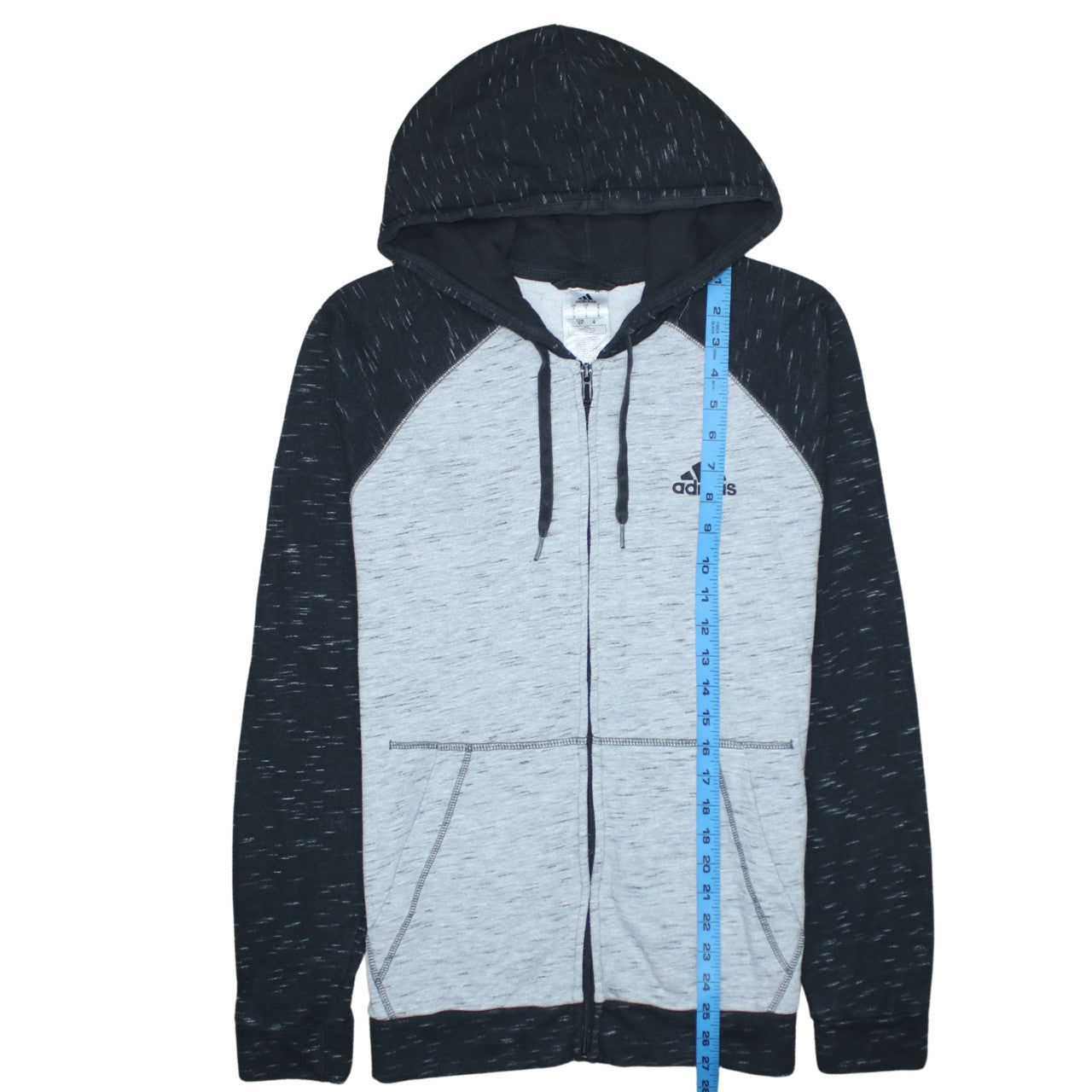 Adidas Men's Grey Full Zip Hoodie Size S Sportswear
