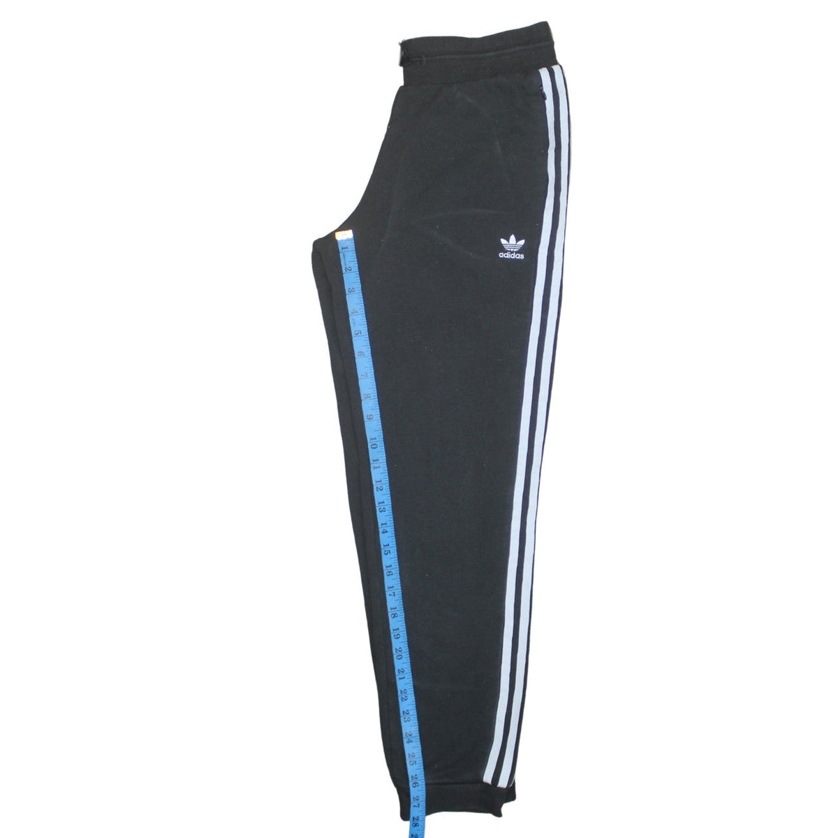 Adidas Women's Black Jogger Trousers UK 12 Elastic Waist Stripe Logo