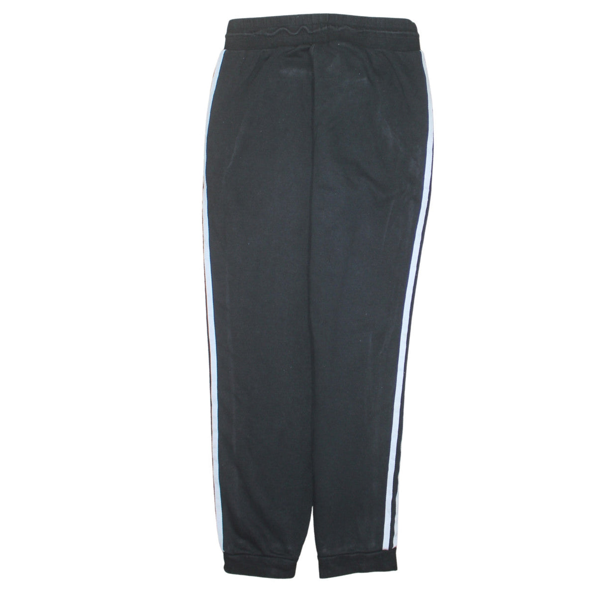 Adidas Women's Black Jogger Trousers UK 12 Elastic Waist Stripe Logo