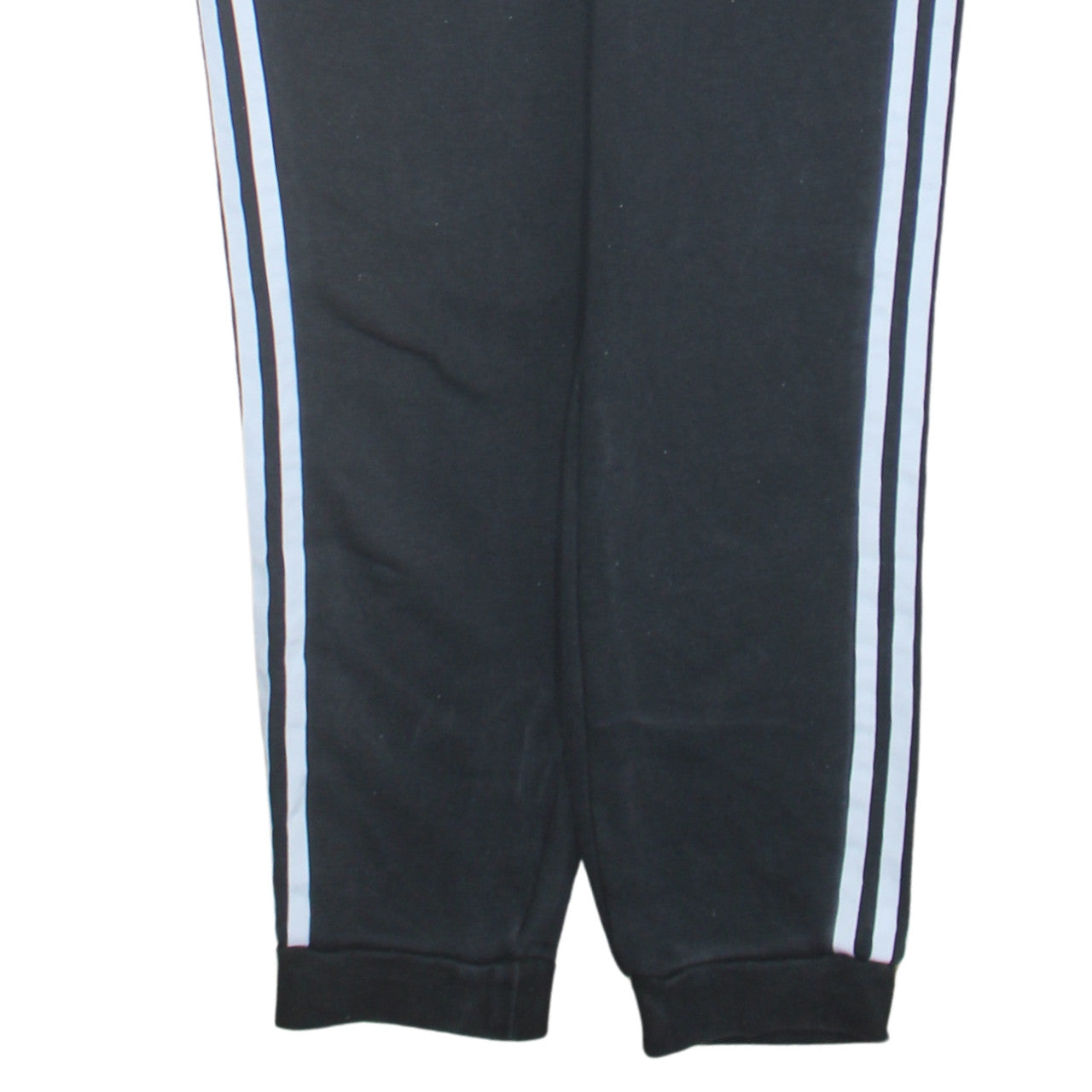 Adidas Women's Black Jogger Trousers UK 12 Elastic Waist Stripe Logo