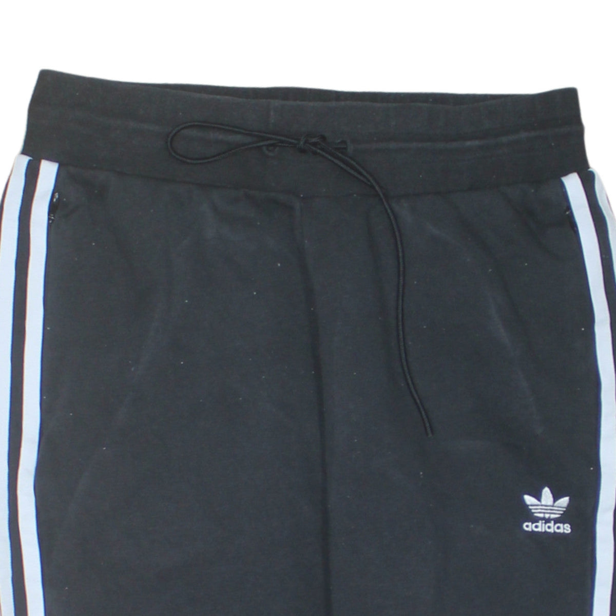 Adidas Women's Black Jogger Trousers UK 12 Elastic Waist Stripe Logo