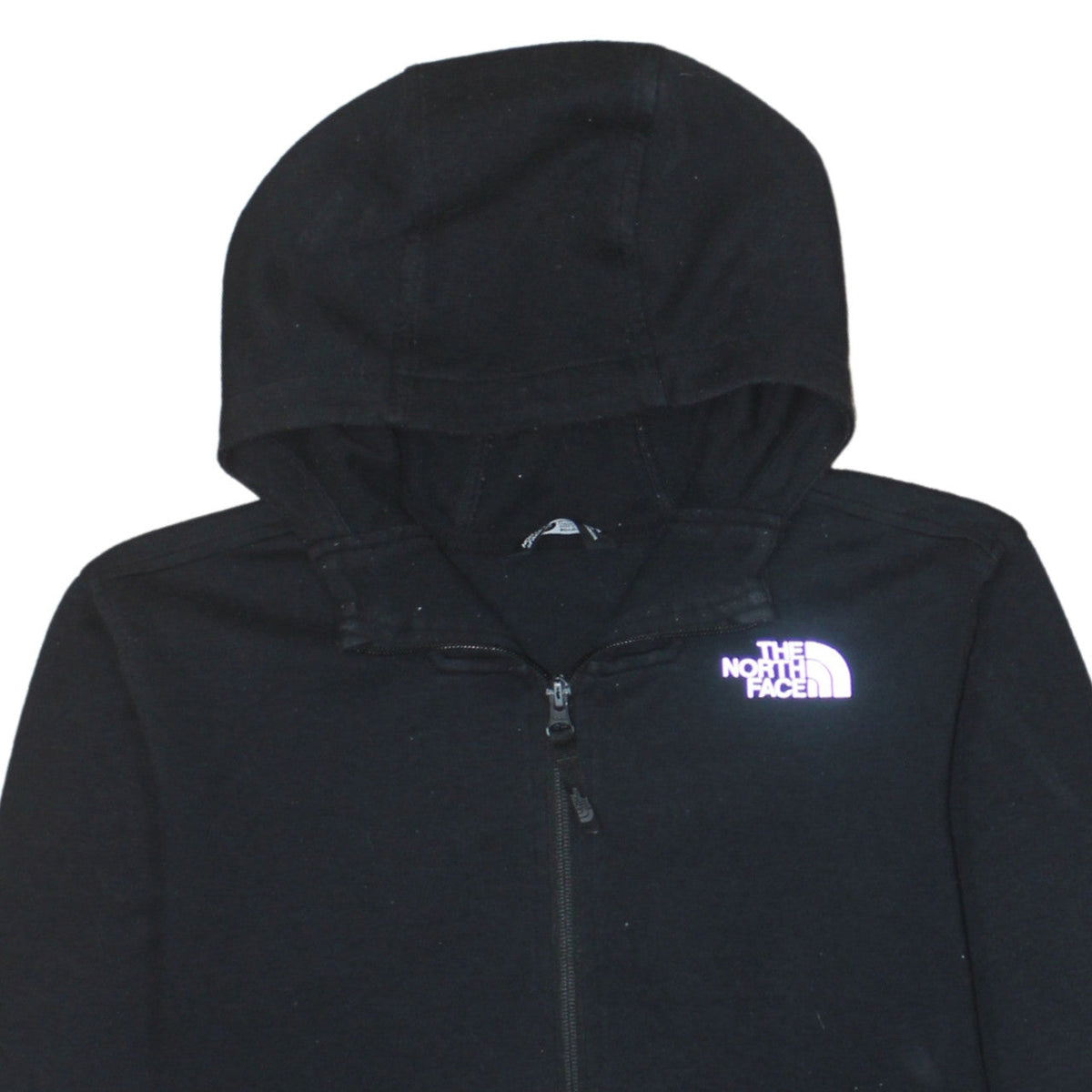 The North Face Boys Black Grey Full Zip Hoodie XL Cotton Blend Casual
