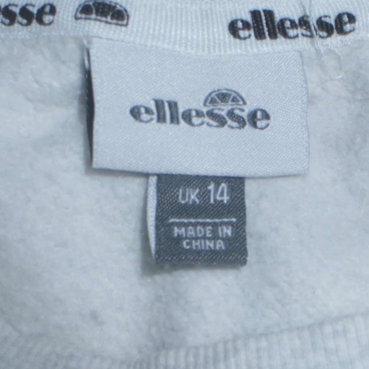 Ellesse Men's Grey Pullover Sweatshirt M Crew Neck Graphic Logo