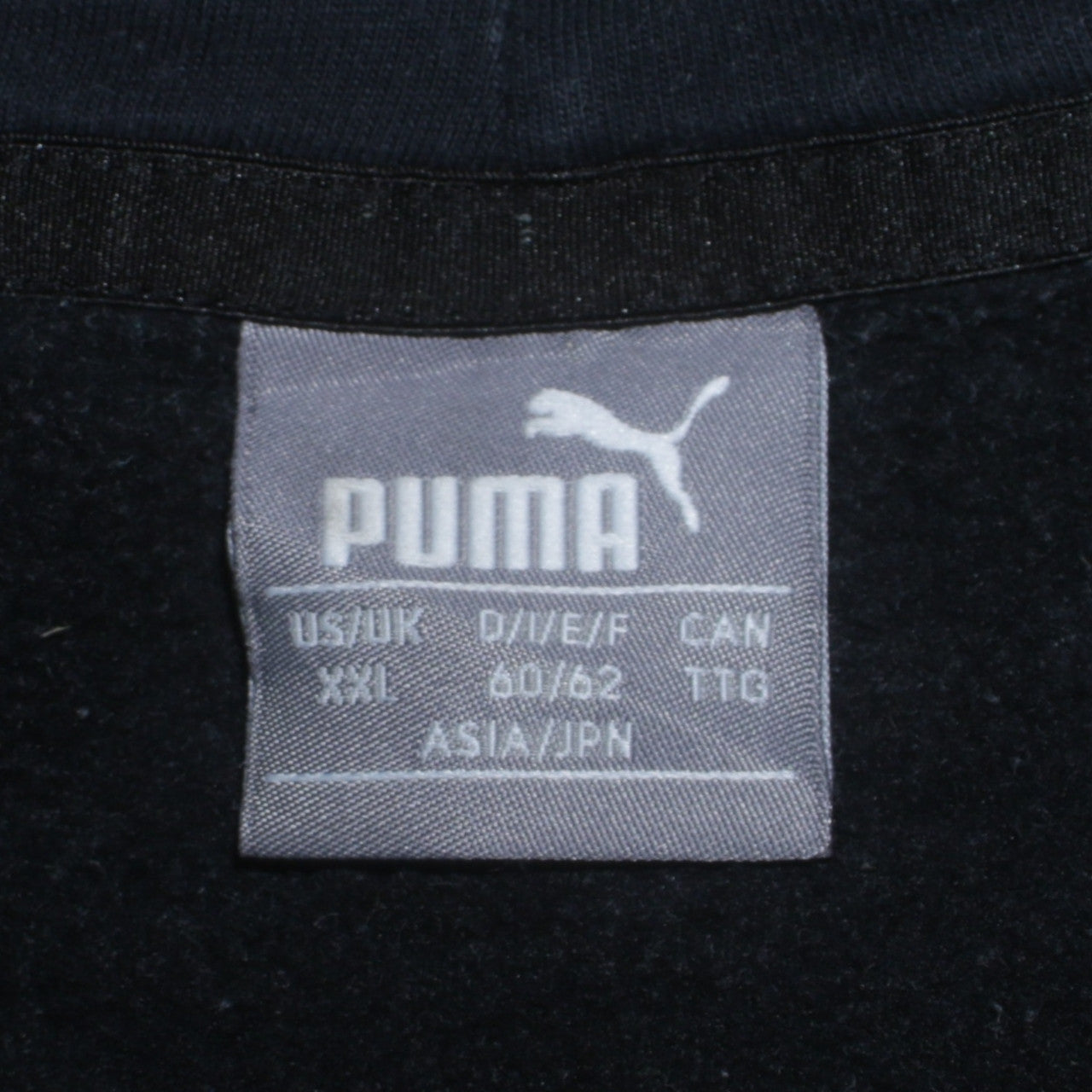 Puma Men’s Black Pullover Hoodie 2XL Regular Fit Fleece Logo Sweatshirt
