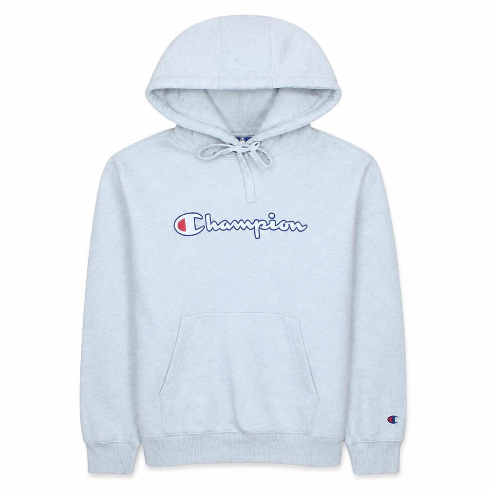 Champion Womens Grey Pullover Hoodie XS Cotton Blend Logo Sweatshirt