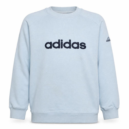 Adidas Men's Blue Embroidered Logo Crew Neck Sweatshirt M