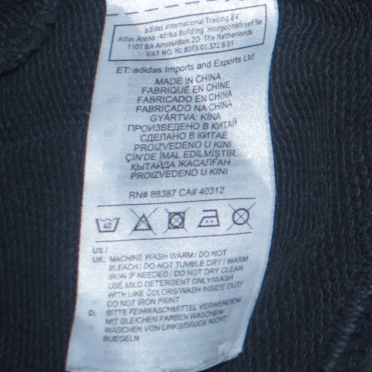Adidas Womens Black Sweatshirt Size 12-14 Pullover Logo Crew Neck