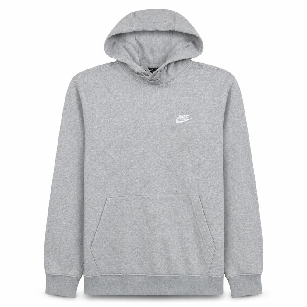 Nike Men's Grey Pullover Hoodie Small Regular Fit Logo Fleece