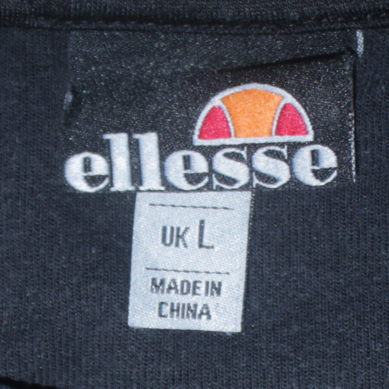 Ellesse Men's Black L Pullover Sweatshirt Logo Crew Neck