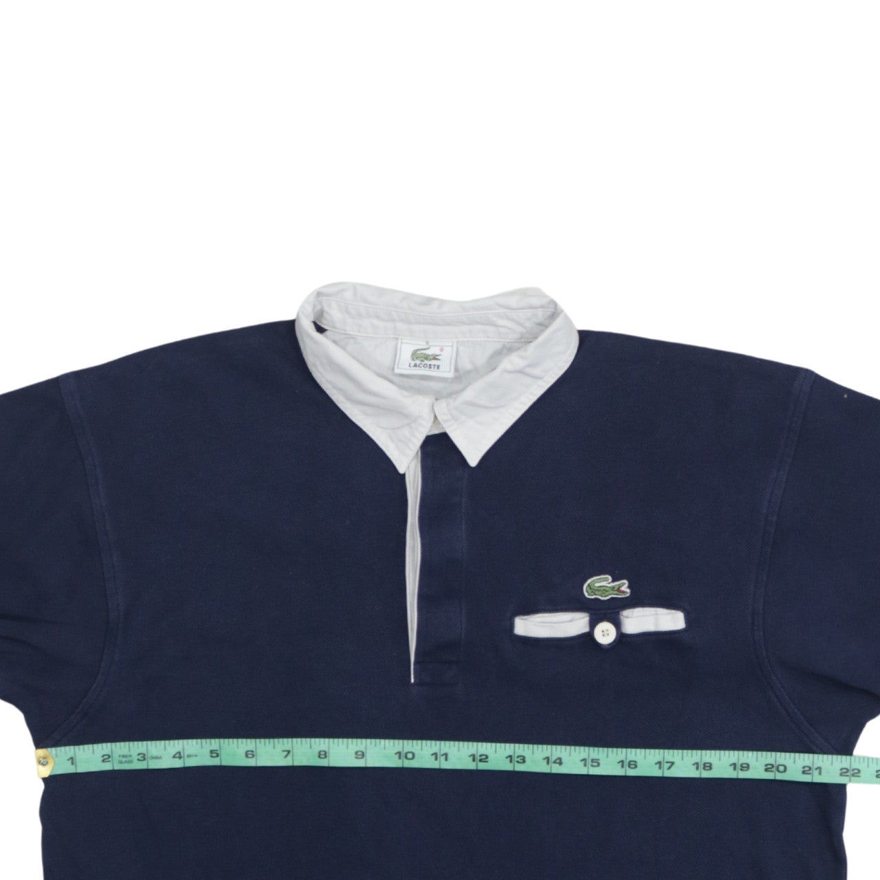 Lacoste Men’s Blue Long Sleeve Collared Cotton Polo Shirt M