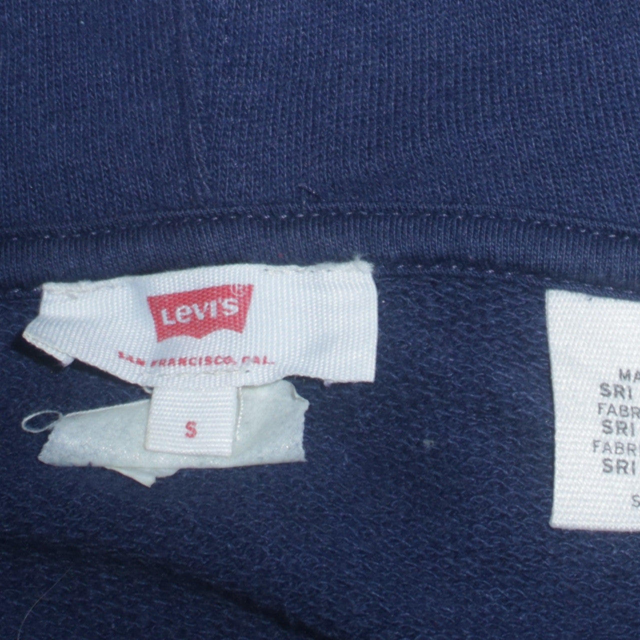 Levi's Womens Red Blue White Colourblock Full Zip Hoodie Size S