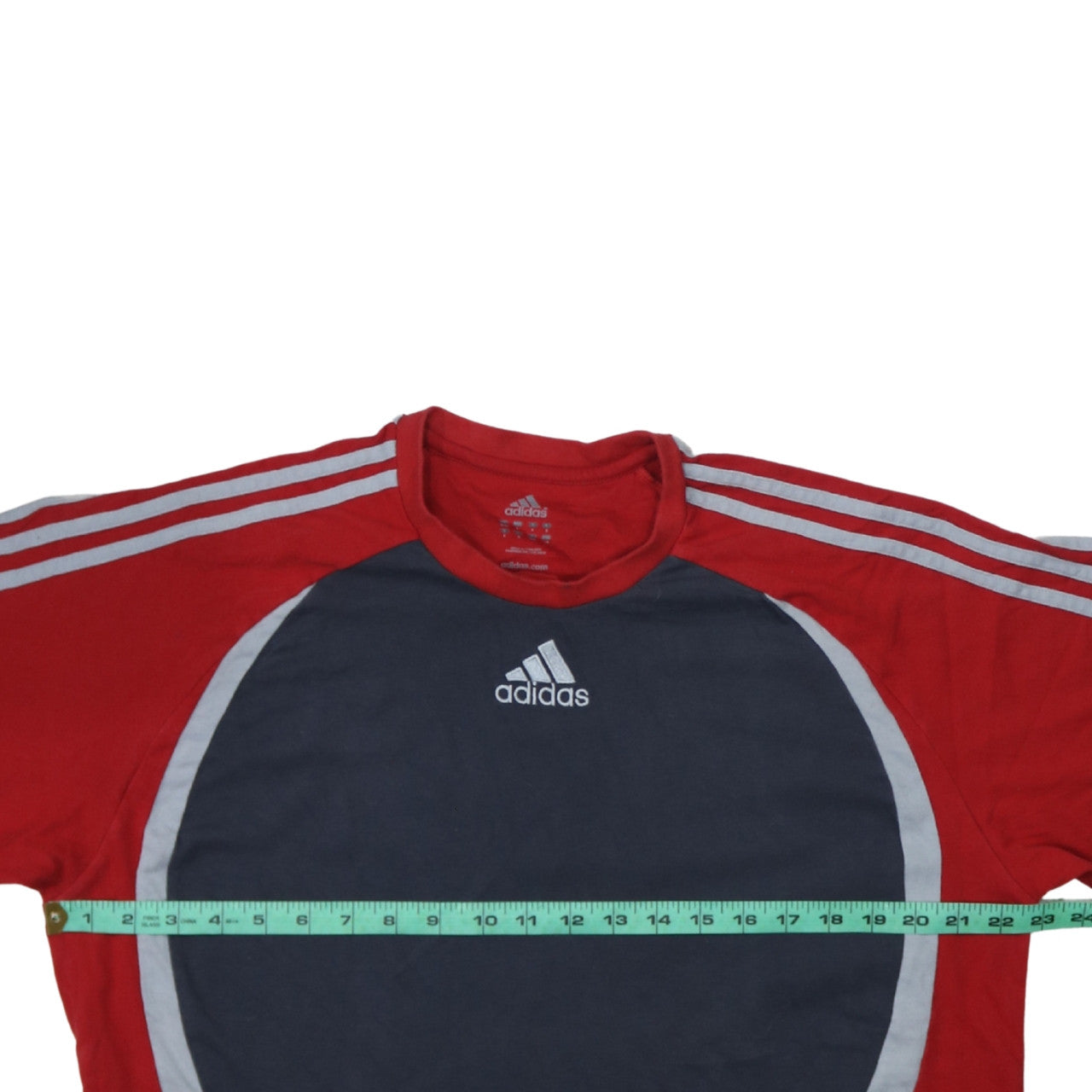 Adidas Men’s Red & Navy Colourblock Sports T-Shirt L