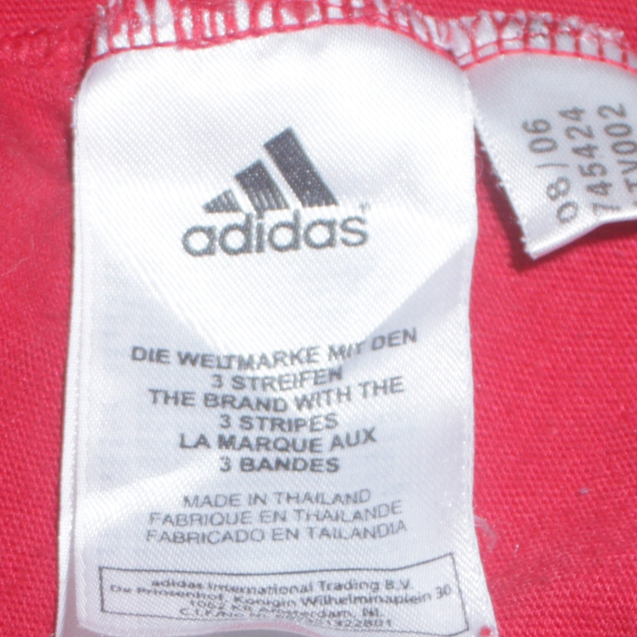 Adidas Men’s Red & Navy Colourblock Sports T-Shirt L