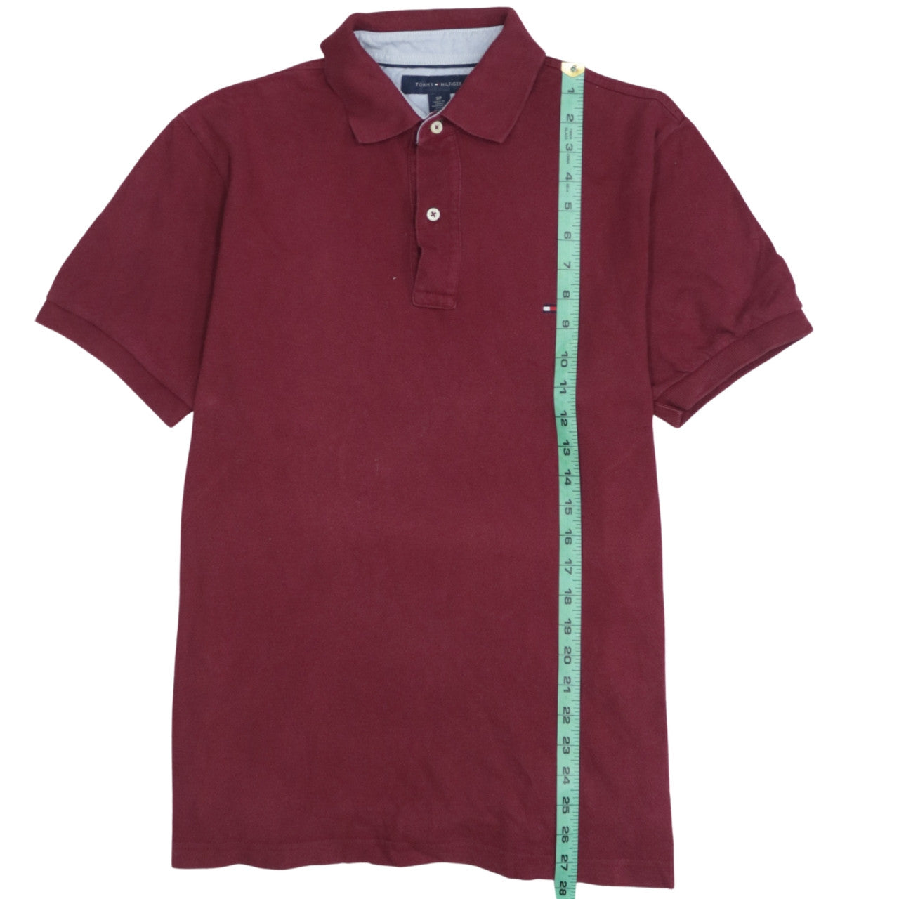 Tommy Hilfiger Men’s Red Cotton Polo Shirt Size S Regular Fit