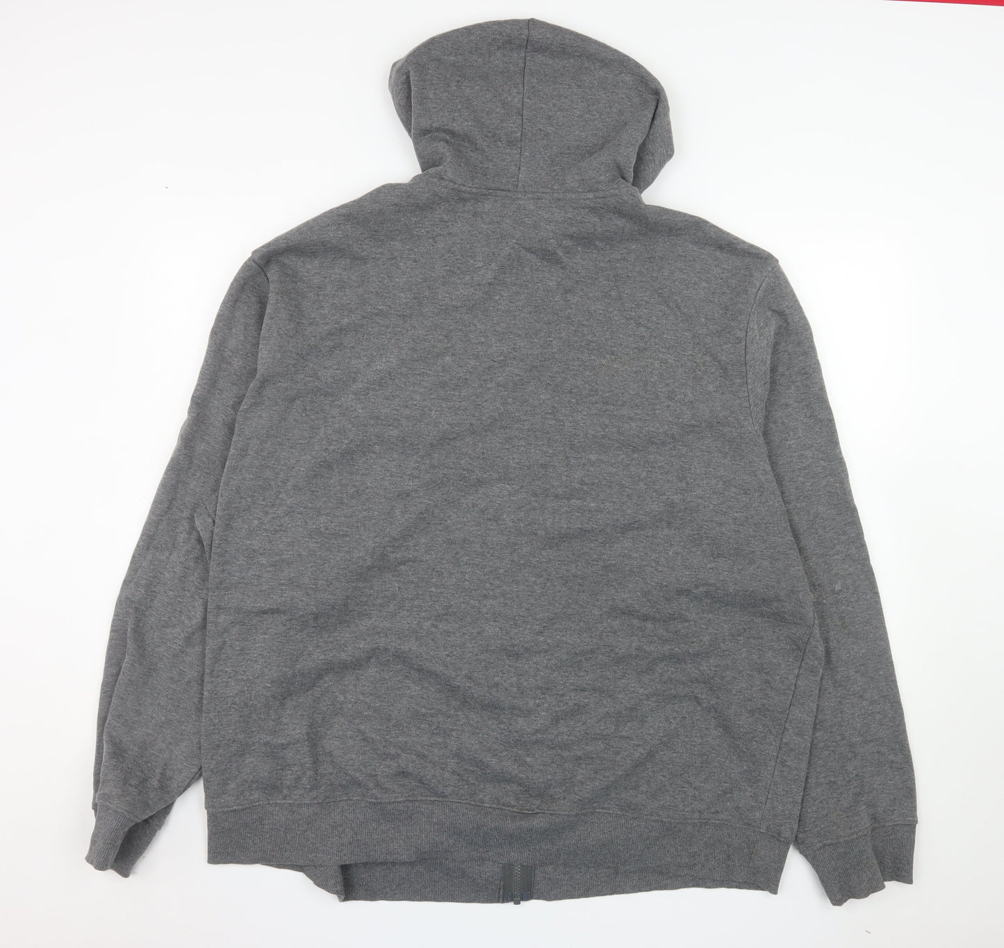 Athletic Works Men's Grey 3XL Full Zip Hooded Fleece Jacket