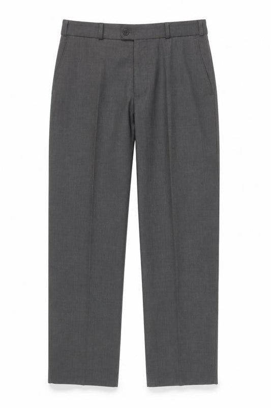 Robbie Mens Grey 36R Classic Fit Wool Blend Dress Trousers