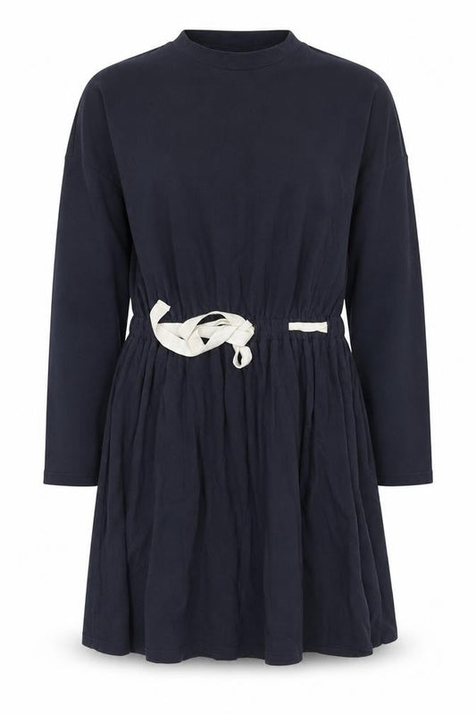 Topshop Women's Black Crew Neck Long Sleeve T-Shirt Dress Size 8