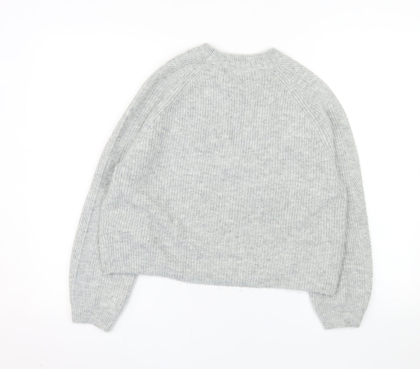 Topshop Petite Women’s Grey Crew Neck Knit Jumper UK 8
