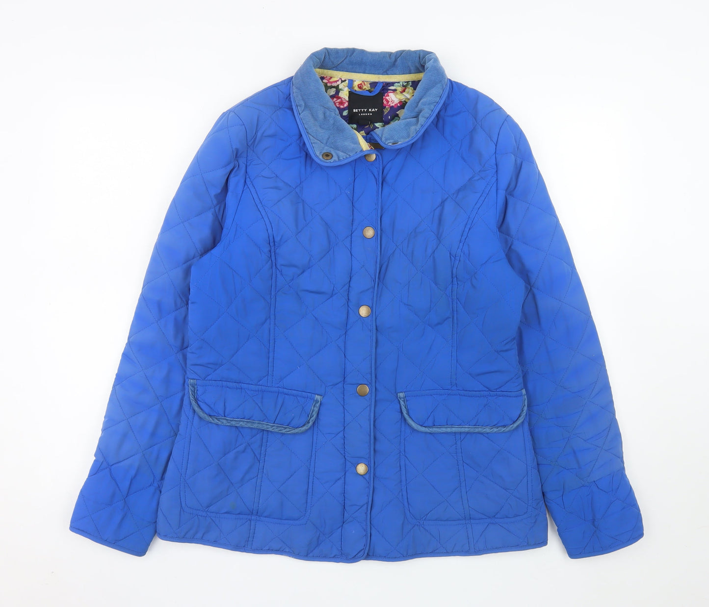Betty Kay Women’s Blue Quilted Mid-Length Jacket Size 14