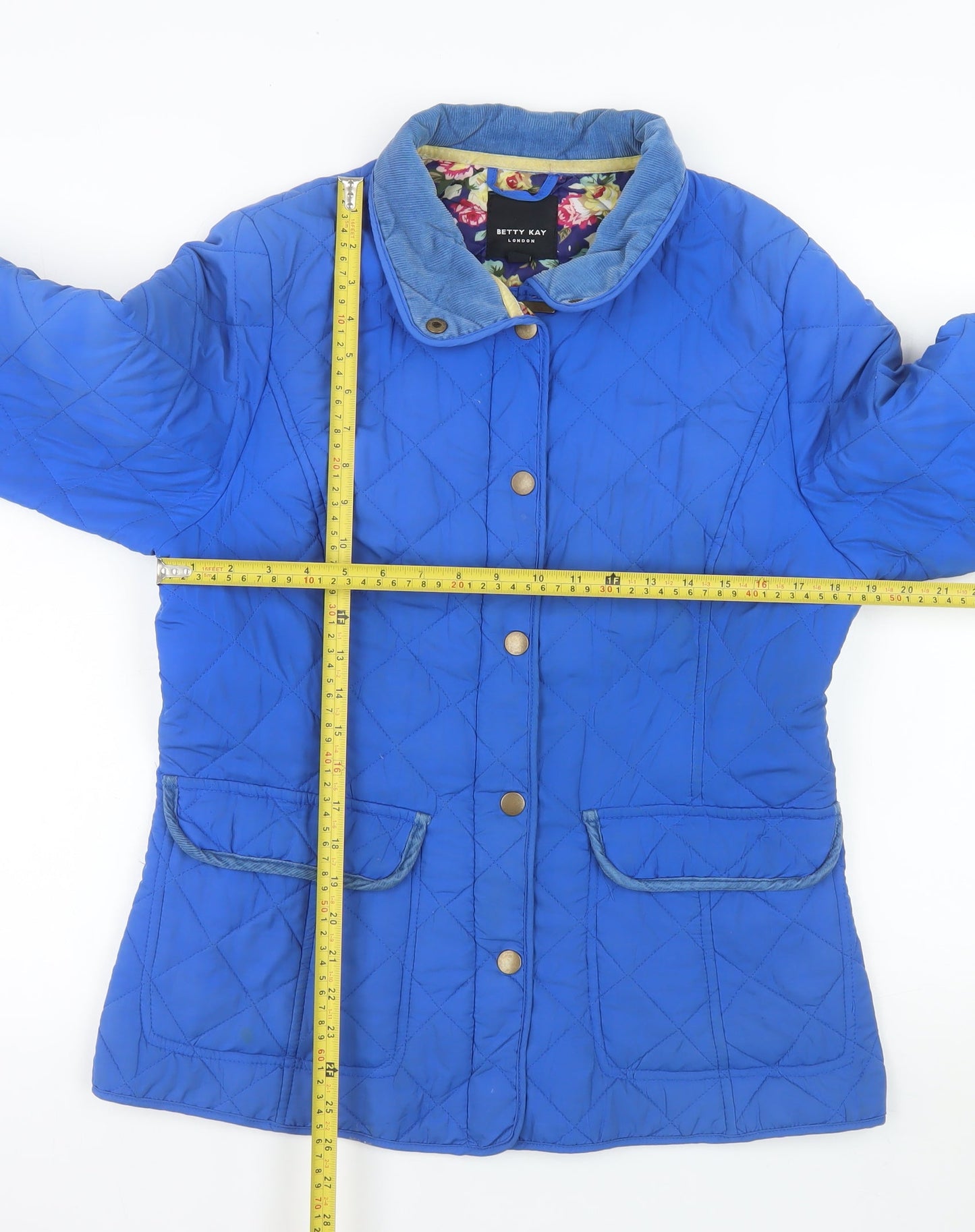 Betty Kay Women’s Blue Quilted Mid-Length Jacket Size 14