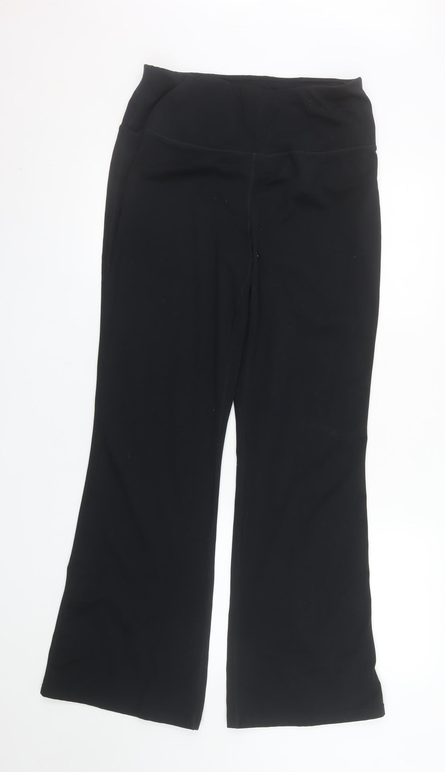 Dunnes Stores Womens Black Flared Activewear Trousers L
