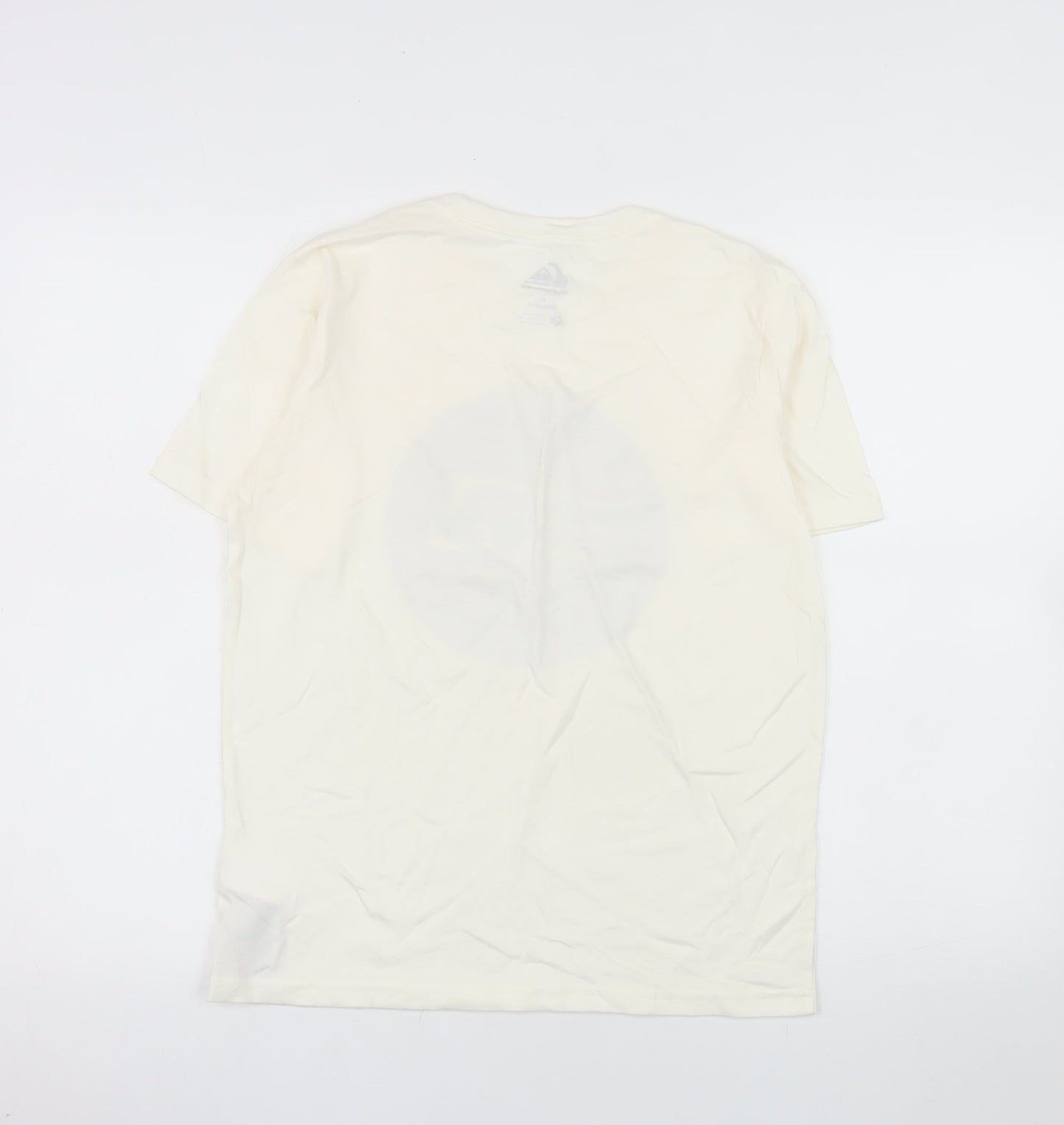 Quiksilver Unisex Ivory Cotton Graphic Surf T-Shirt Size 14