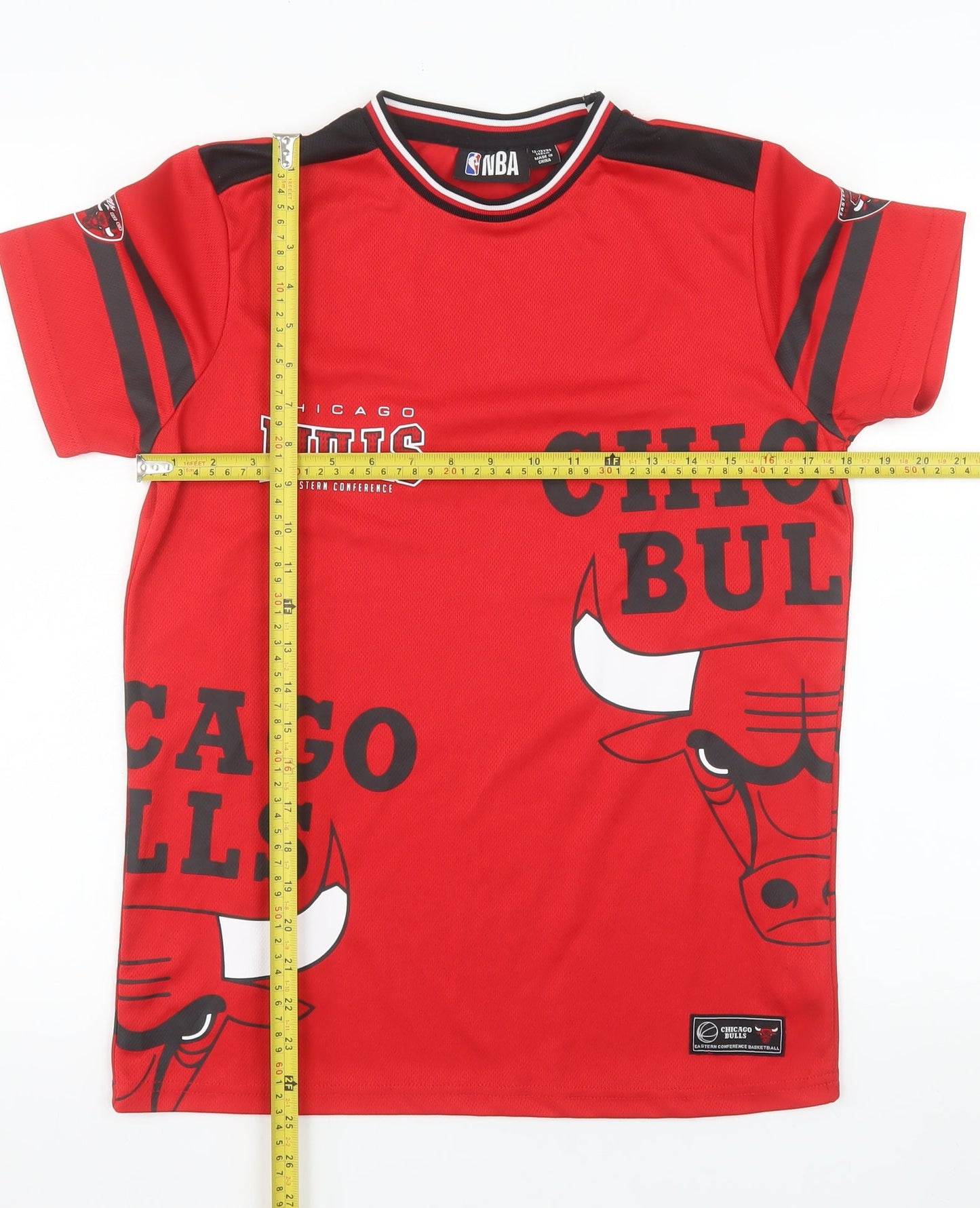 NBA Boys Red Chicago Bulls Graphic Jersey T-Shirt 12-13 Years