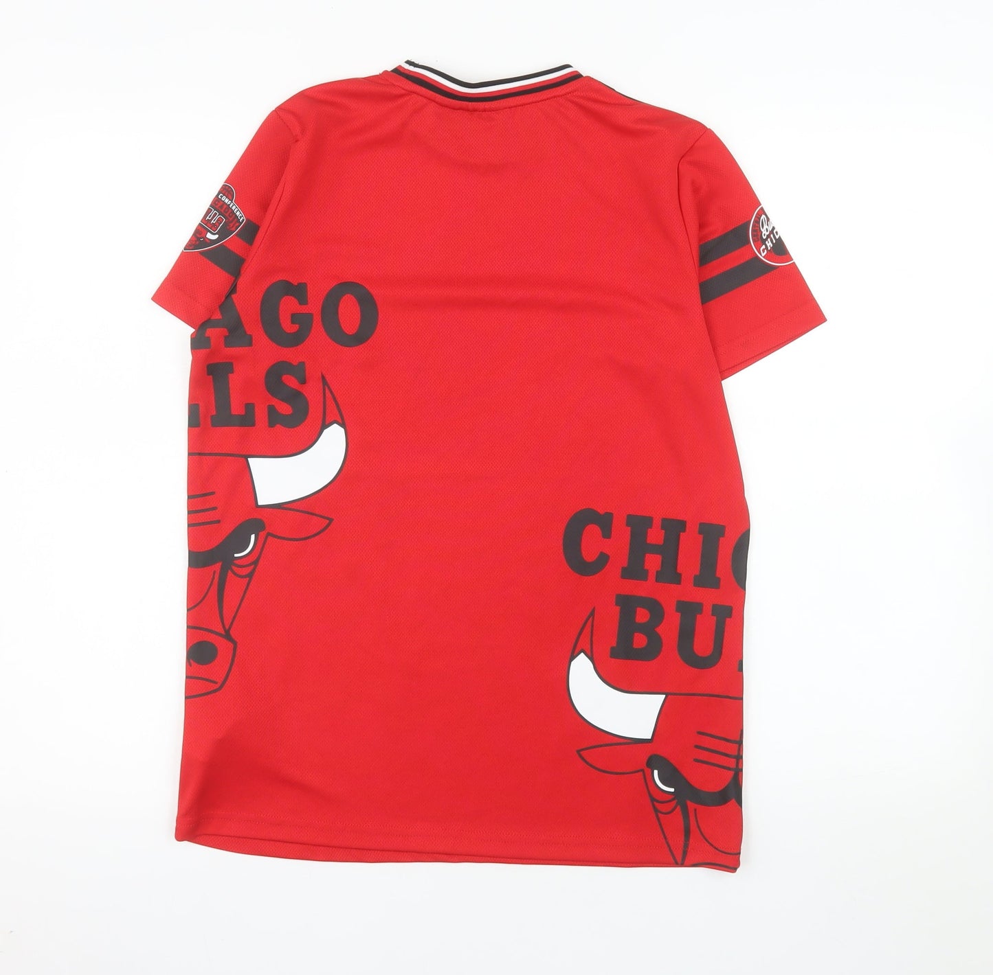 NBA Boys Red Chicago Bulls Graphic Jersey T-Shirt 12-13 Years