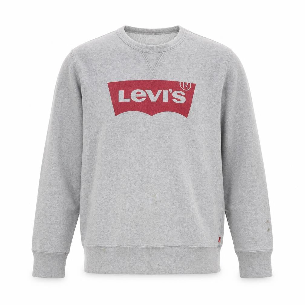 Levi's Mens Grey Logo Crew Neck Pullover Sweatshirt M