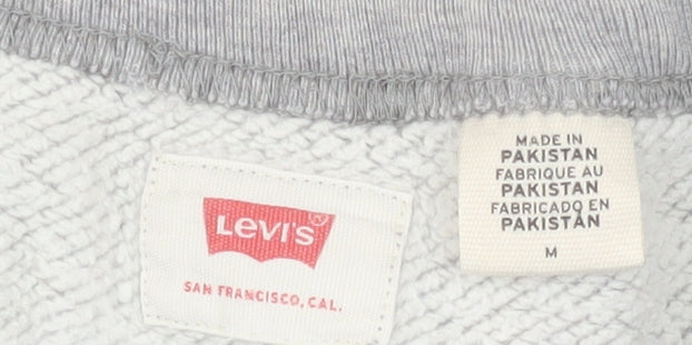 Levi's Mens Grey Logo Crew Neck Pullover Sweatshirt M