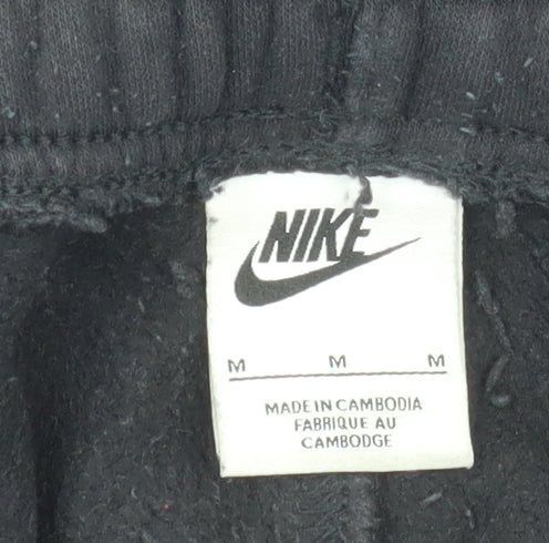 Nike Men's Black Medium Jogger Sweatpants Fleece Drawstring