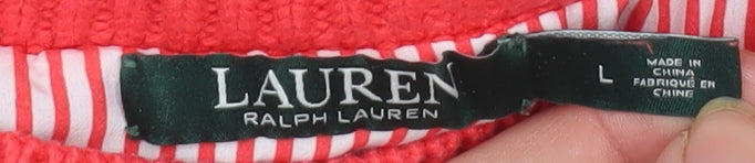 Lauren Ralph Lauren Women’s Red Cotton Crew Neck Knit Jumper L