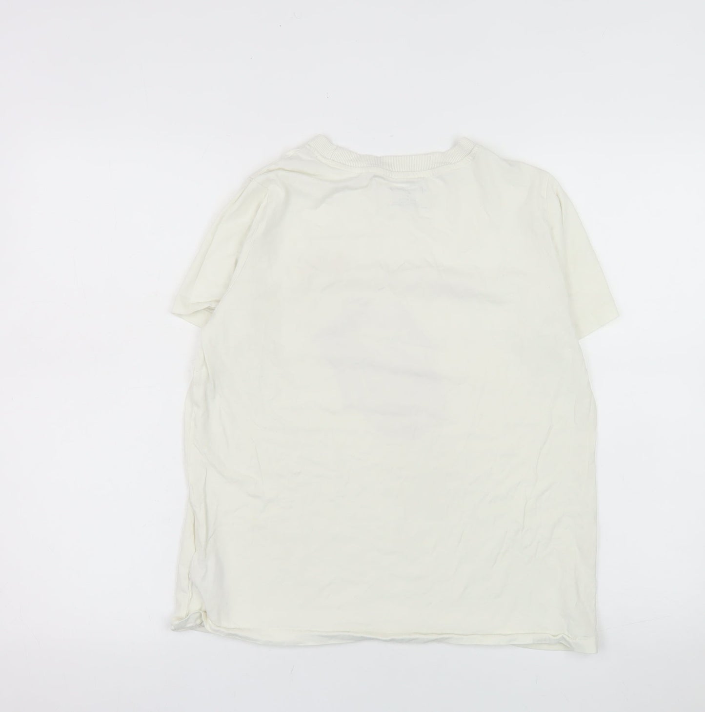 Primark Women’s White Rolling Stones T-Shirt M Music Graphic Top