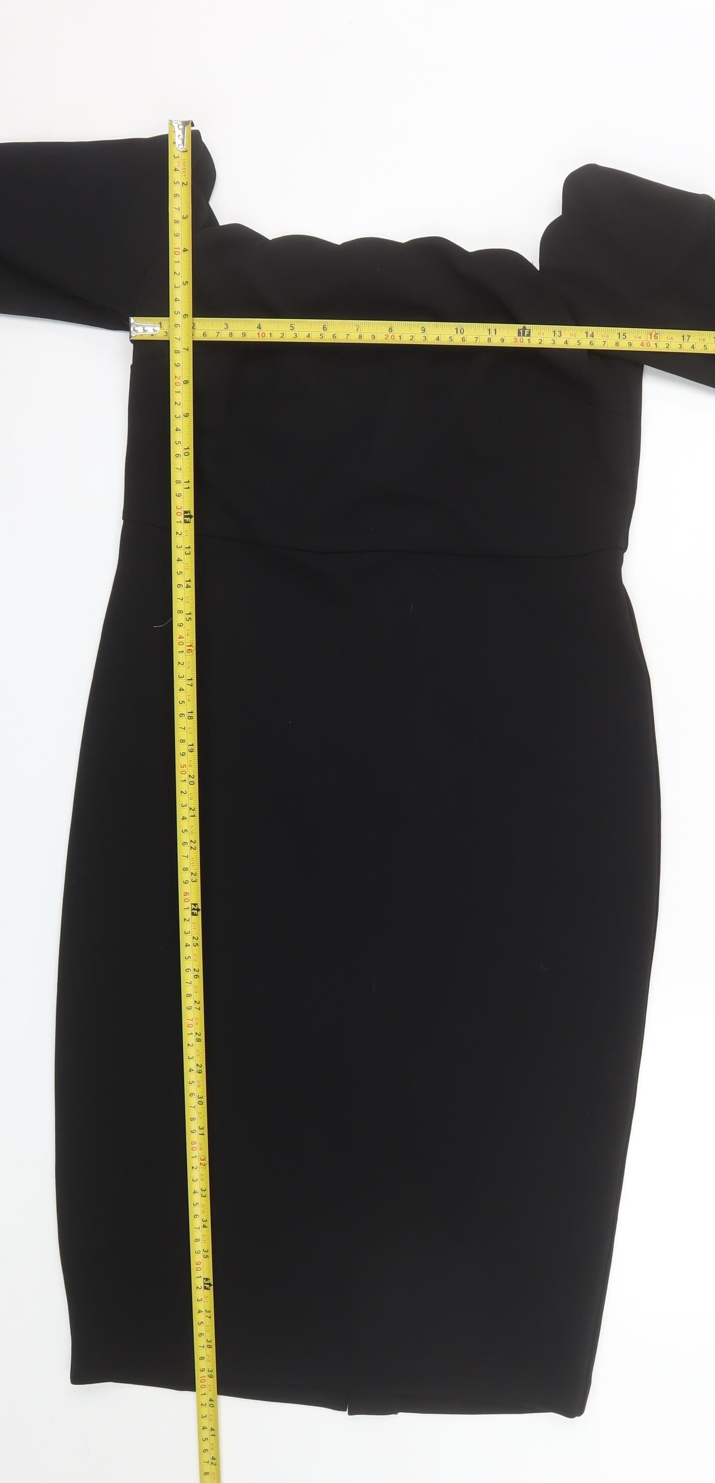 V by Very Women’s Black Off Shoulder Bodycon Dress Size 14